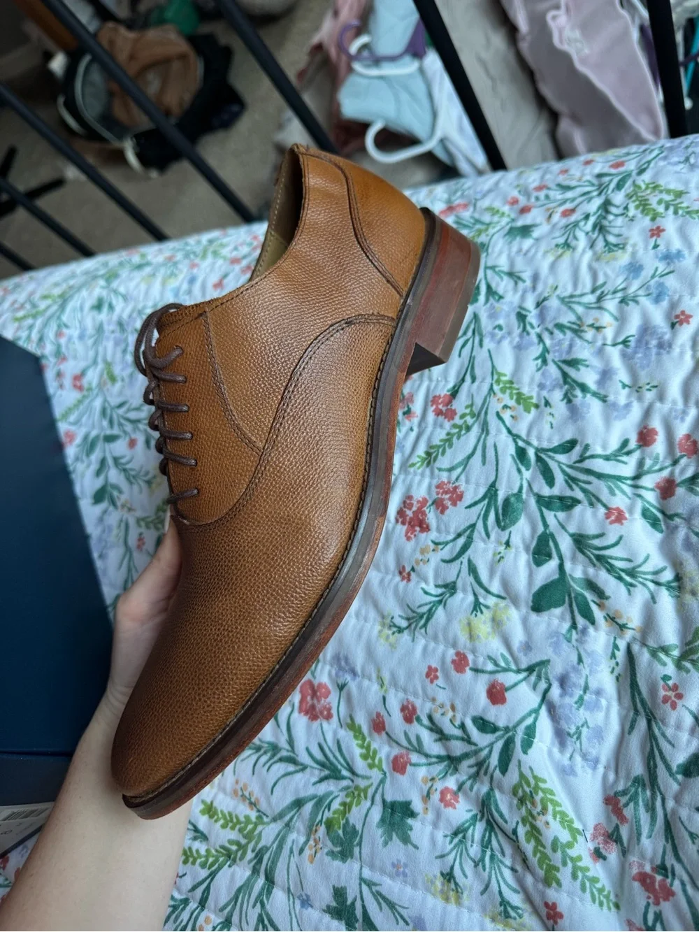 Cole Haan Men's Classic Tan Leather Oxford Dress Shoes